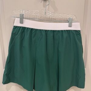 Puma Dark Green Skort with White Waistband